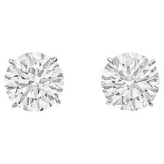 Asprey 3.03ct Round Brilliant Diamond Stud Earrings