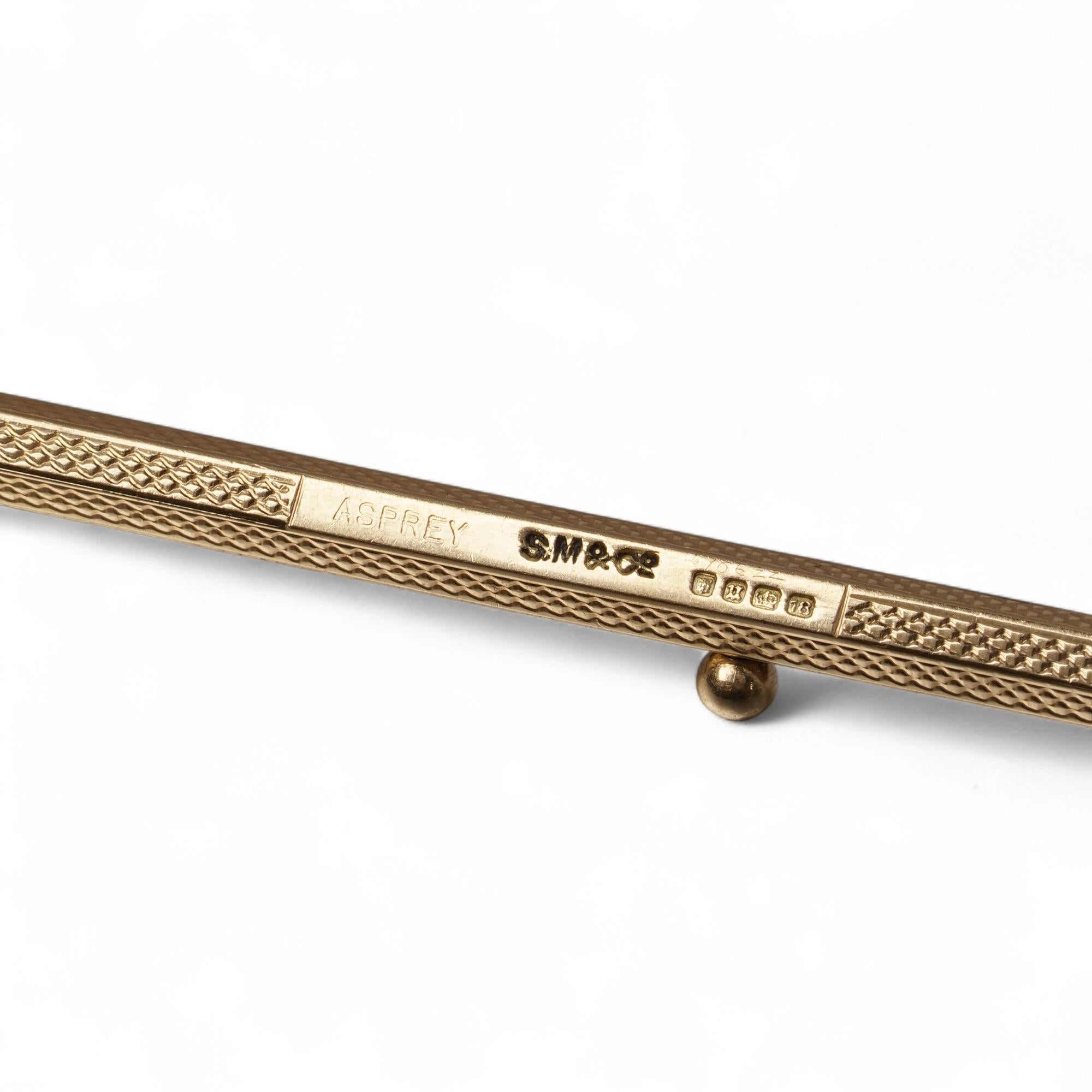 Asprey 9kt Gold Swizzle Stick – London, 1935 For Sale 1