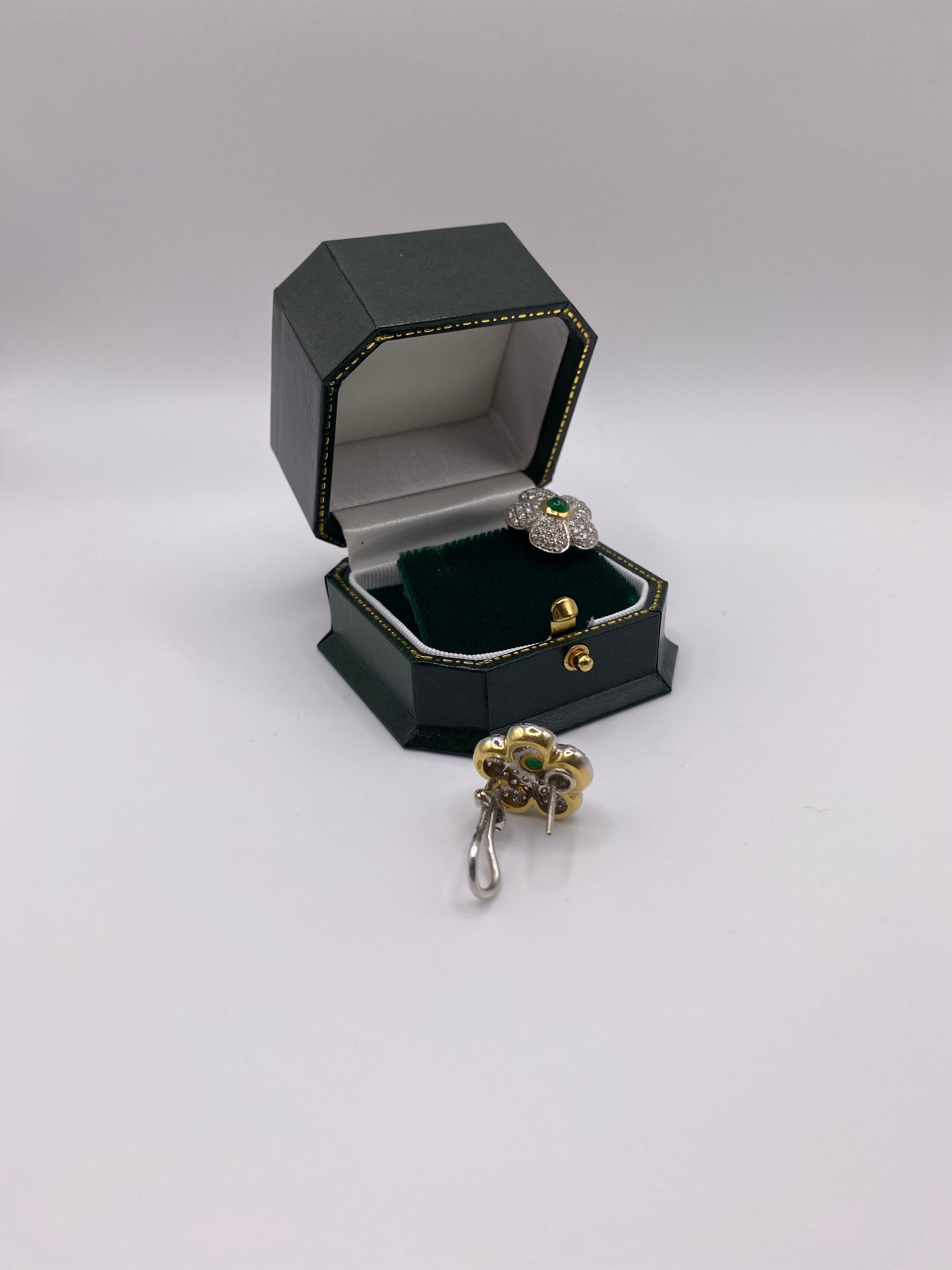 Brilliant Cut Asprey, a pair of stunning diamond clip-on earrings For Sale