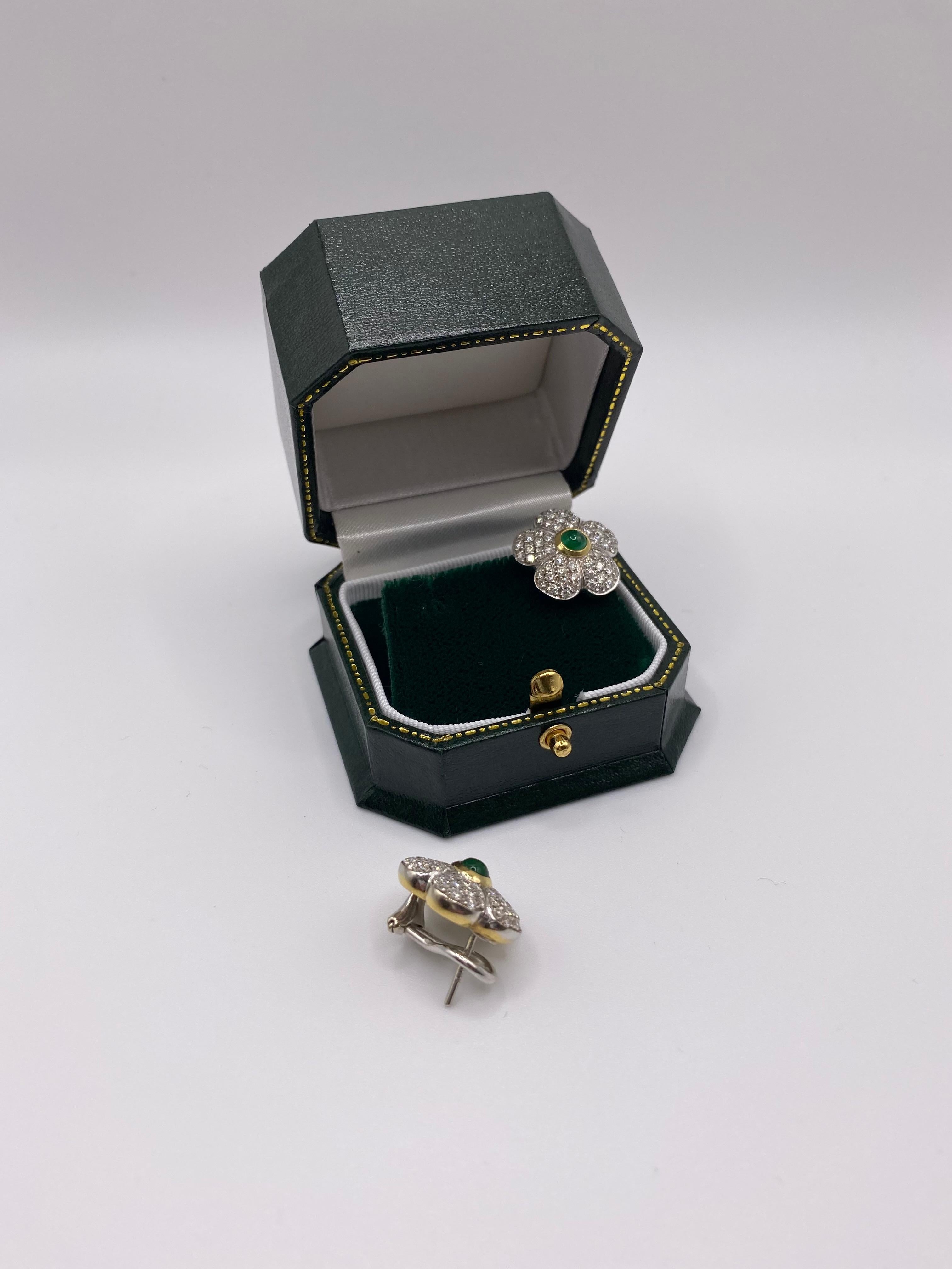 Asprey, a pair of stunning diamond clip-on earrings In Good Condition For Sale In Marlborough, GB
