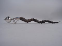 Asprey Alpha Big Game Sterling Silver & Horn Cigar Lighter, 1908