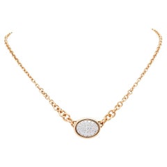 Asprey and Guldag Diamond 14k Rose Gold Necklace