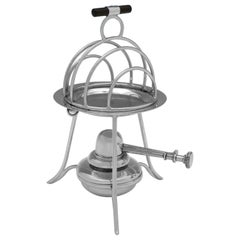 Asprey - Antique Sterling Silver Heated Toast Rack - Birmingham 1912