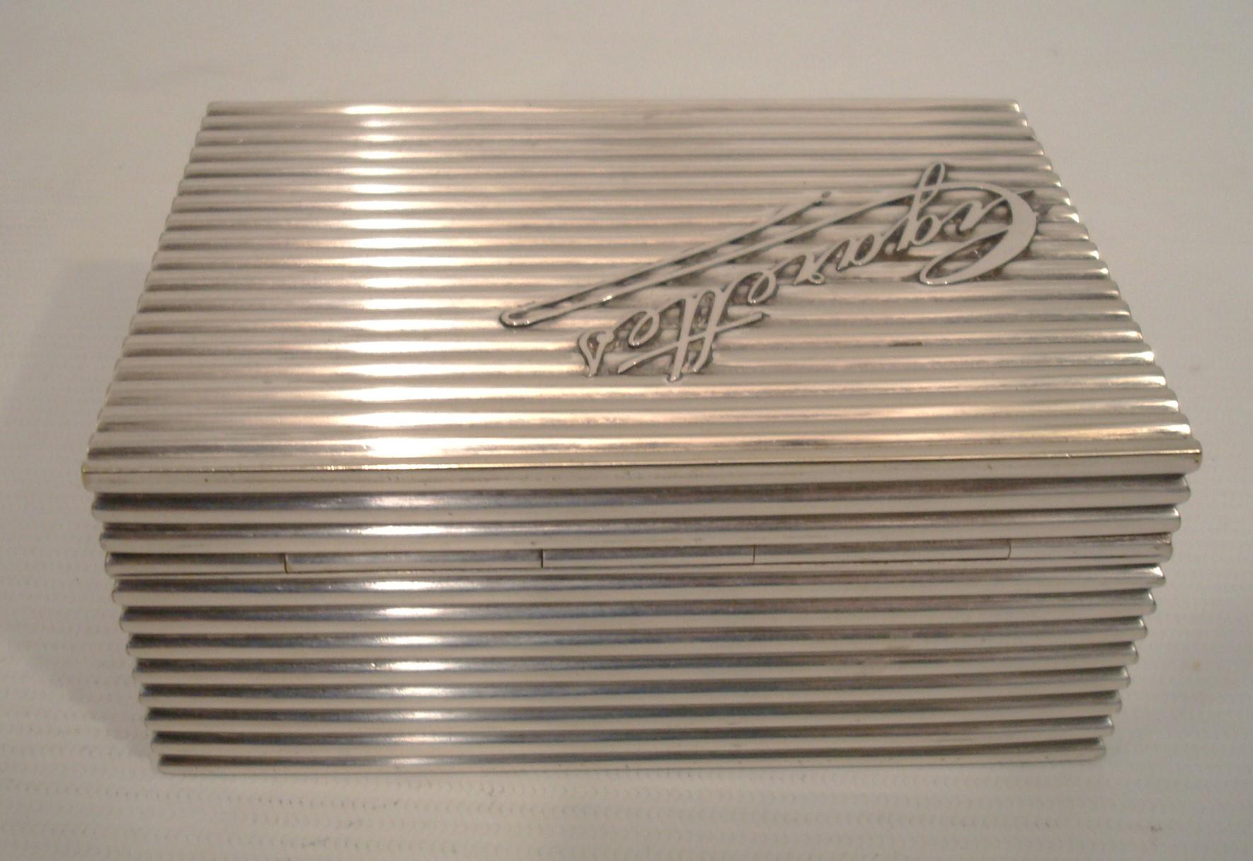 Metal Asprey Art Deco Cigarettes Box. 1930´s For Sale