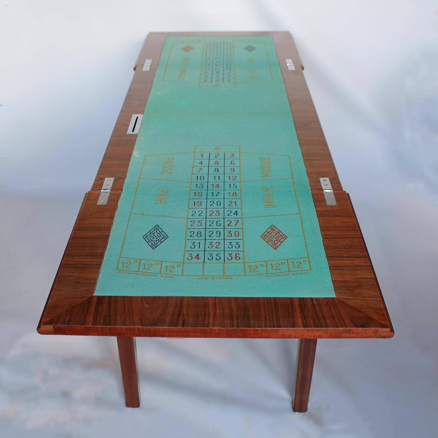 English Asprey Art Deco Gaming Table