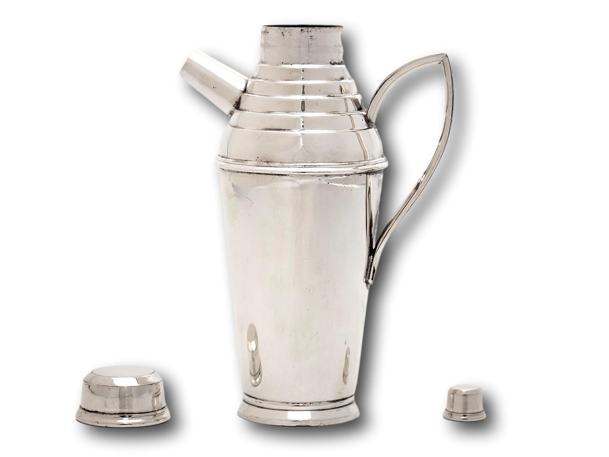 Asprey Art Deco Silver Plated Cocktail Shaker For Sale 3