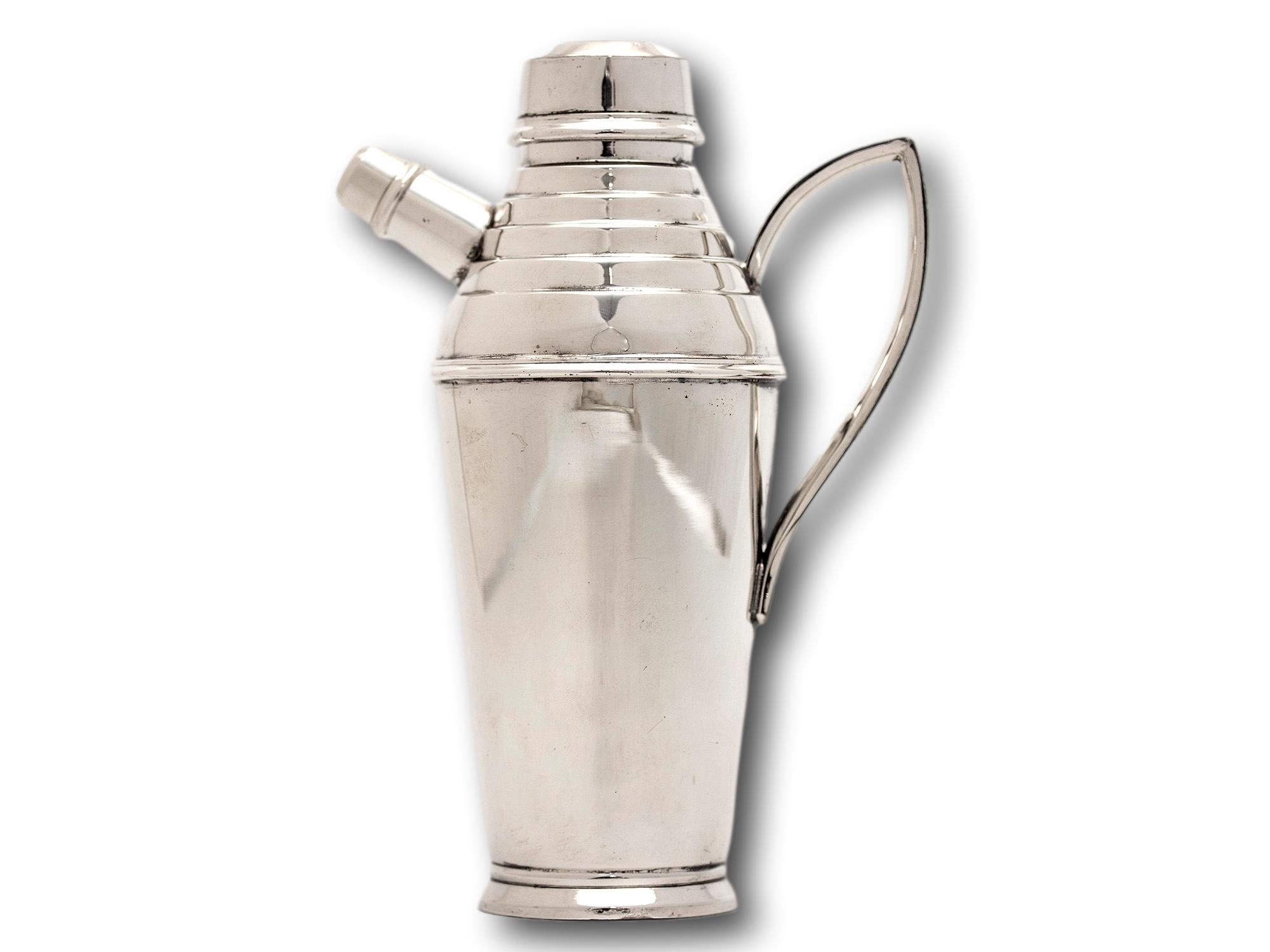 Asprey Art Deco Silver Plated Cocktail Shaker In Good Condition For Sale In Northampton, GB