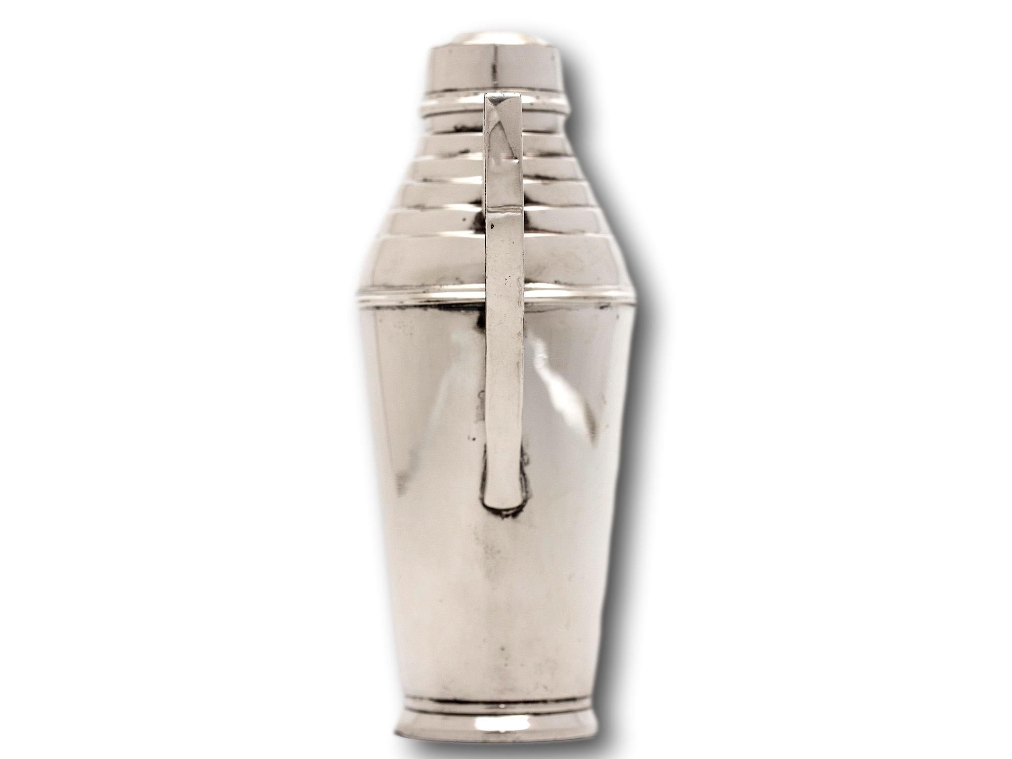 20th Century Asprey Art Deco Silver Plated Cocktail Shaker For Sale