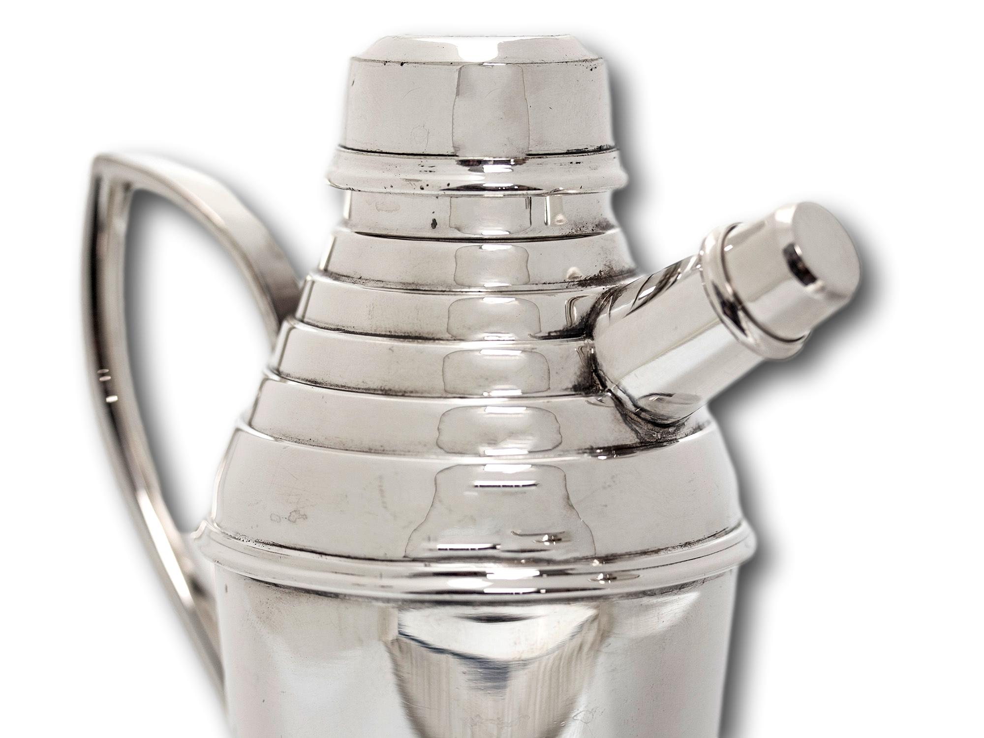 Asprey Art Deco Silver Plated Cocktail Shaker For Sale 2