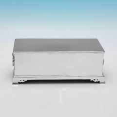 Asprey - Art Deco Sterling Silver Cigar Box - London 1936