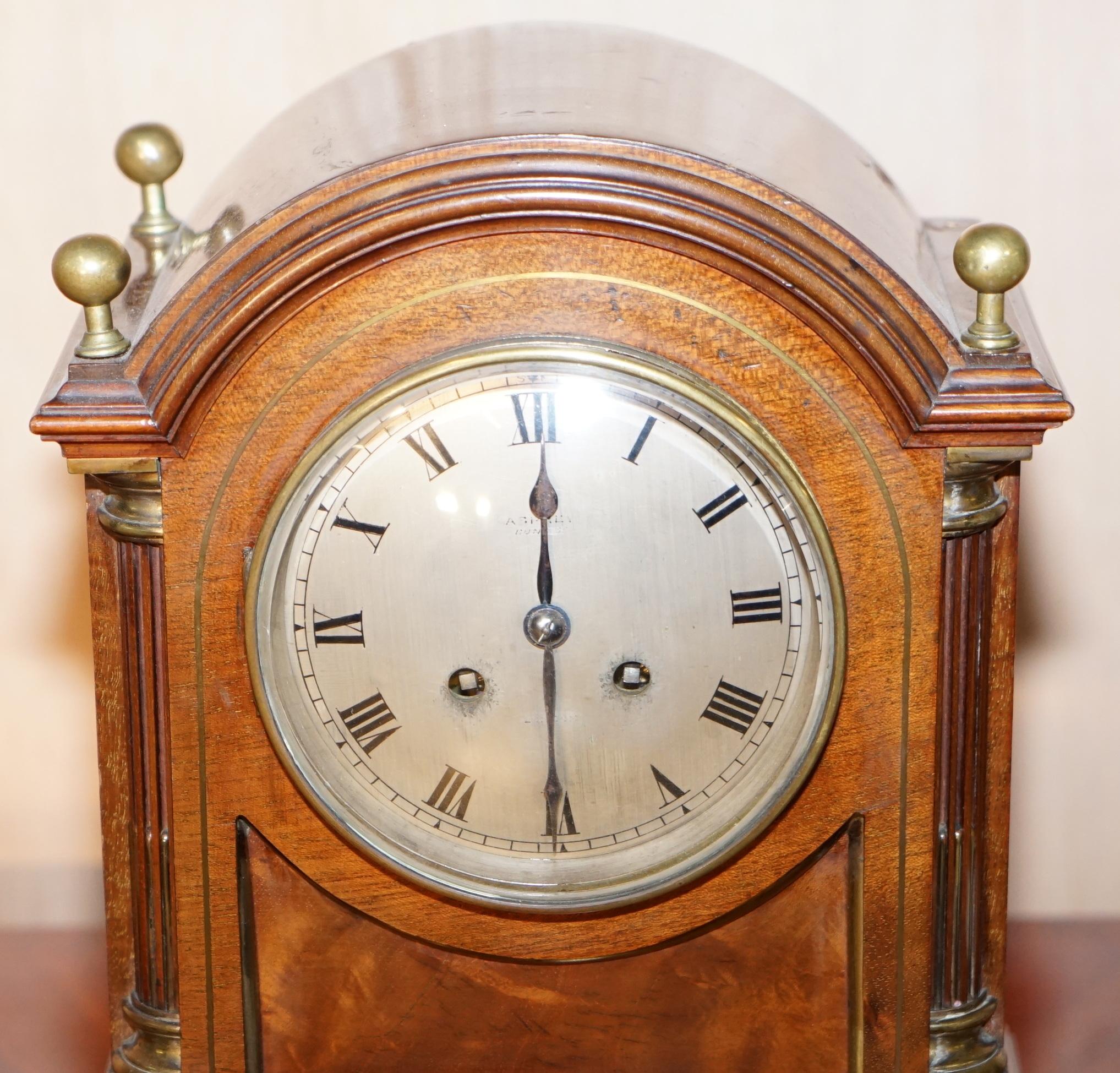 English Asprey Bond Street Mantle Clock circa 1860 for Light Restoration Lovely Piece