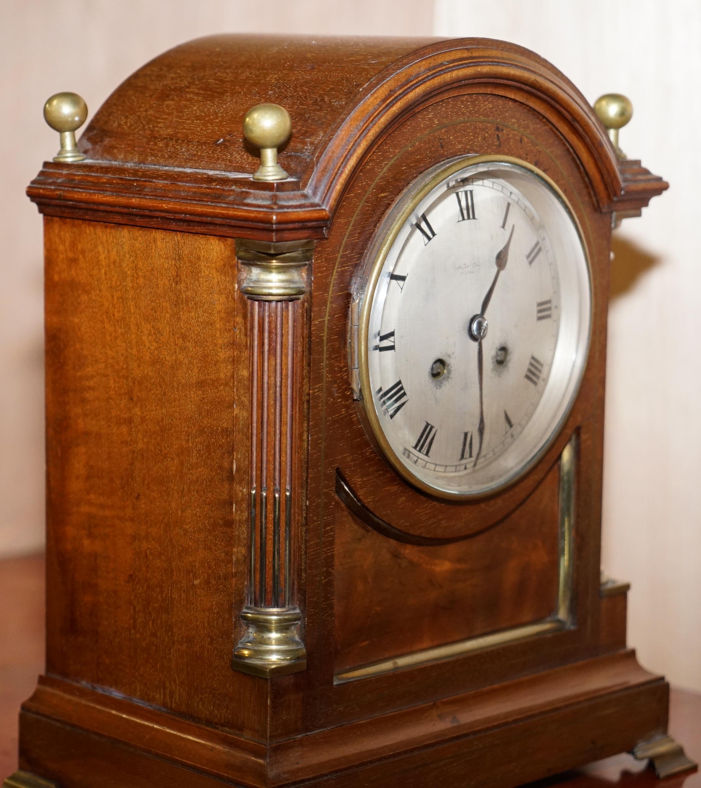 Wood Asprey Bond Street Mantle Clock circa 1860 for Light Restoration Lovely Piece