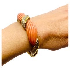 Asprey Bracelet 18k Gold Coral Bangle