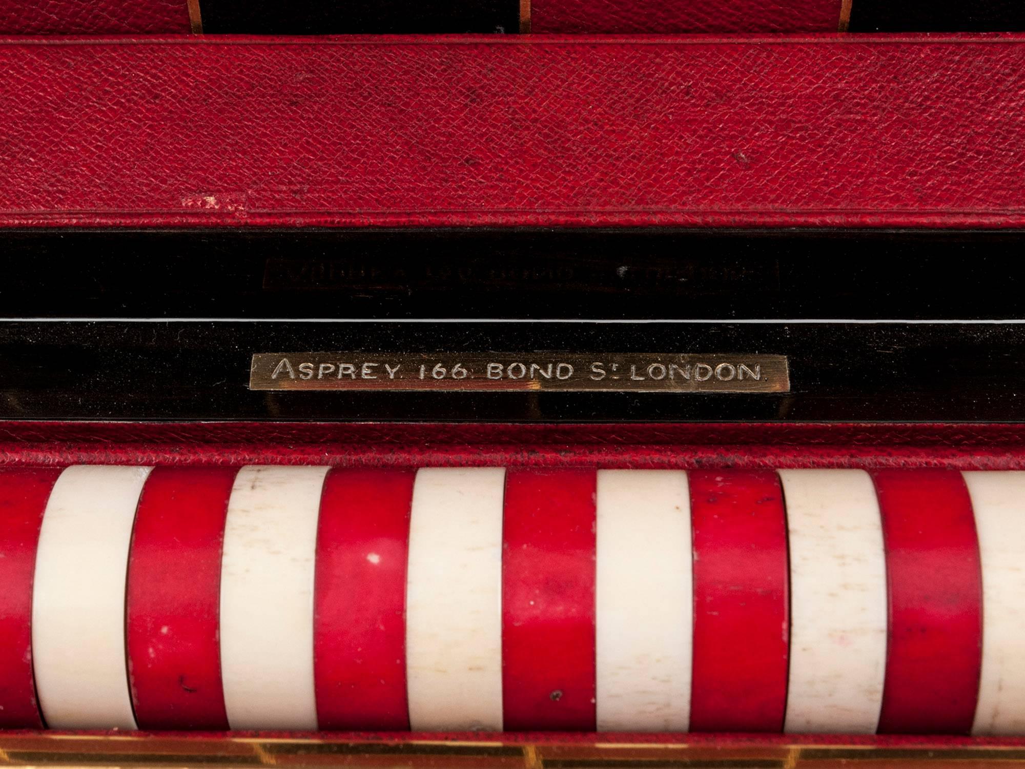 Asprey Burr Walnut Games Chess Backgammon Draughts Box Compendium 19th Century 4