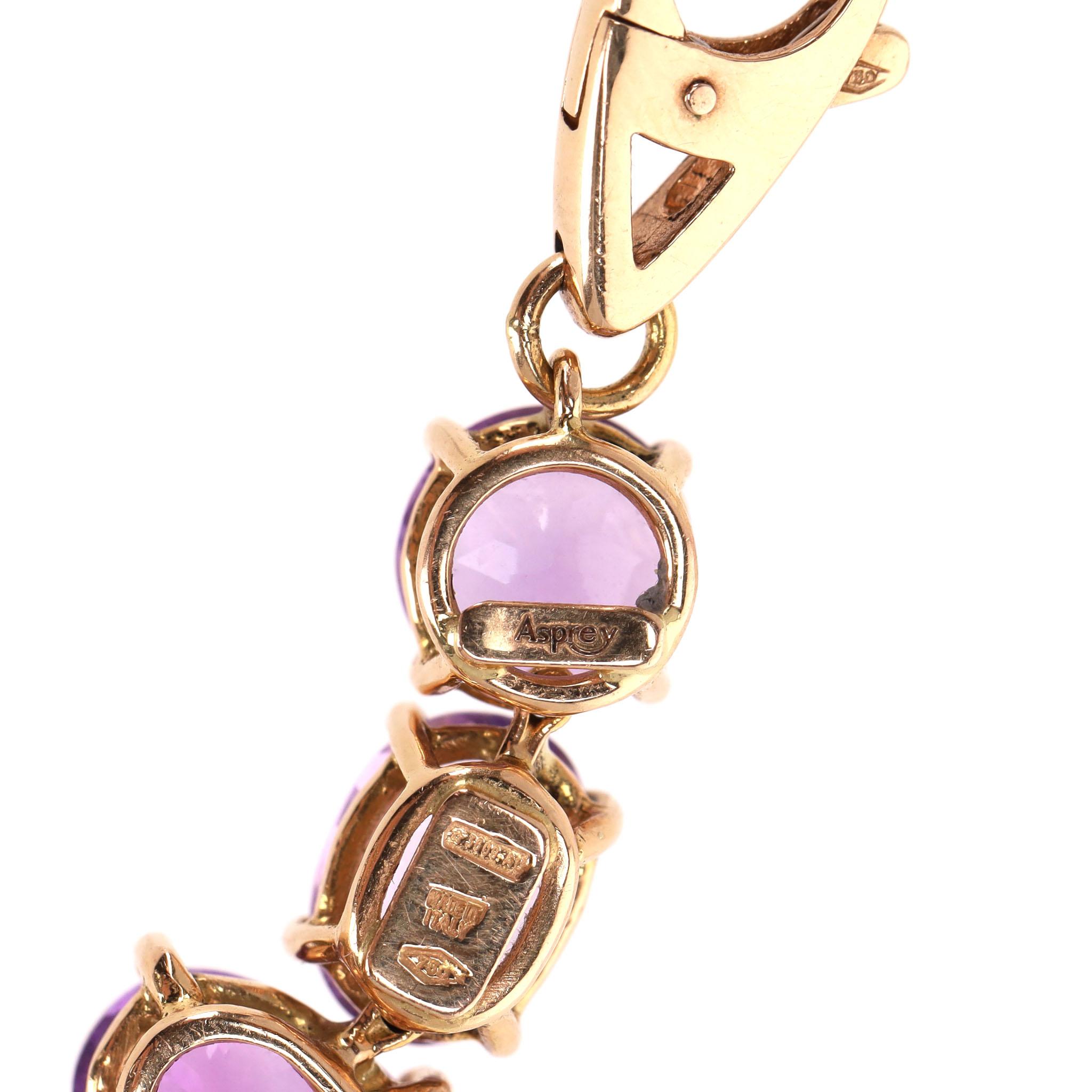 Asprey Chaos Necklace With Amethyst & Kunzite In 18k Rose Gold For Sale 1