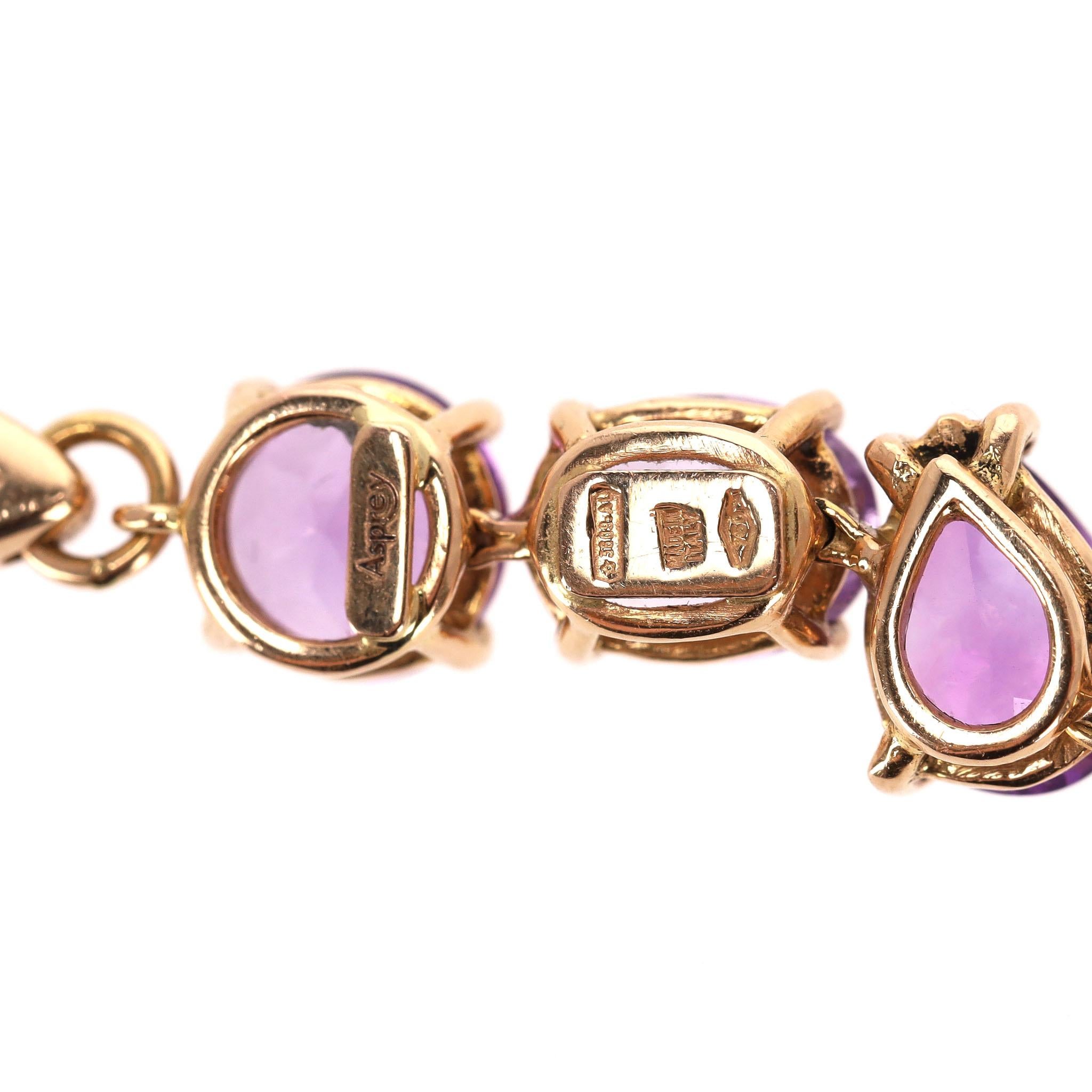 Asprey Chaos Necklace With Amethyst & Kunzite In 18k Rose Gold For Sale 2