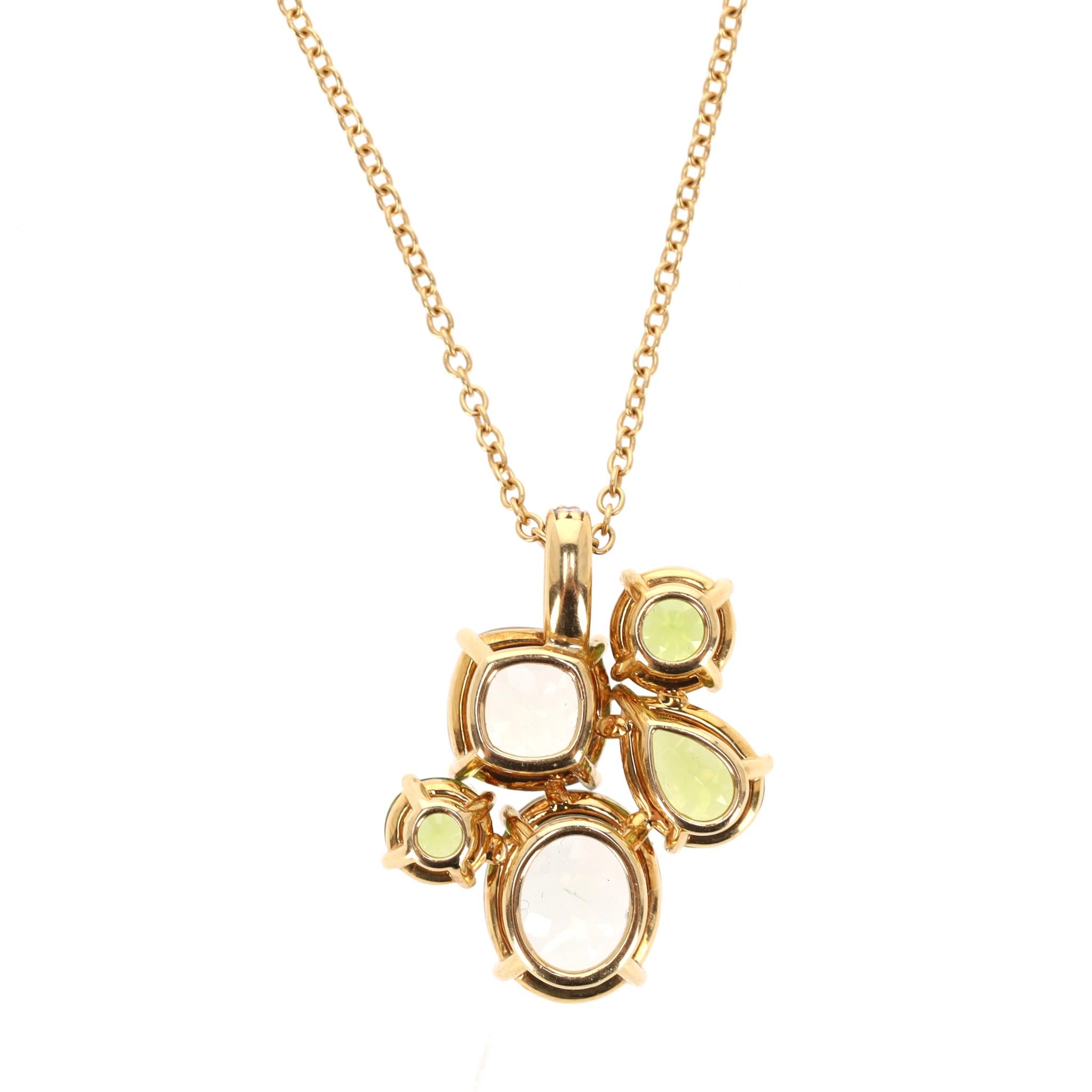 Asprey Chaos Pendant in Multi-Coloured Gemstones & Diamond With 18k Gold Nec im Angebot 1