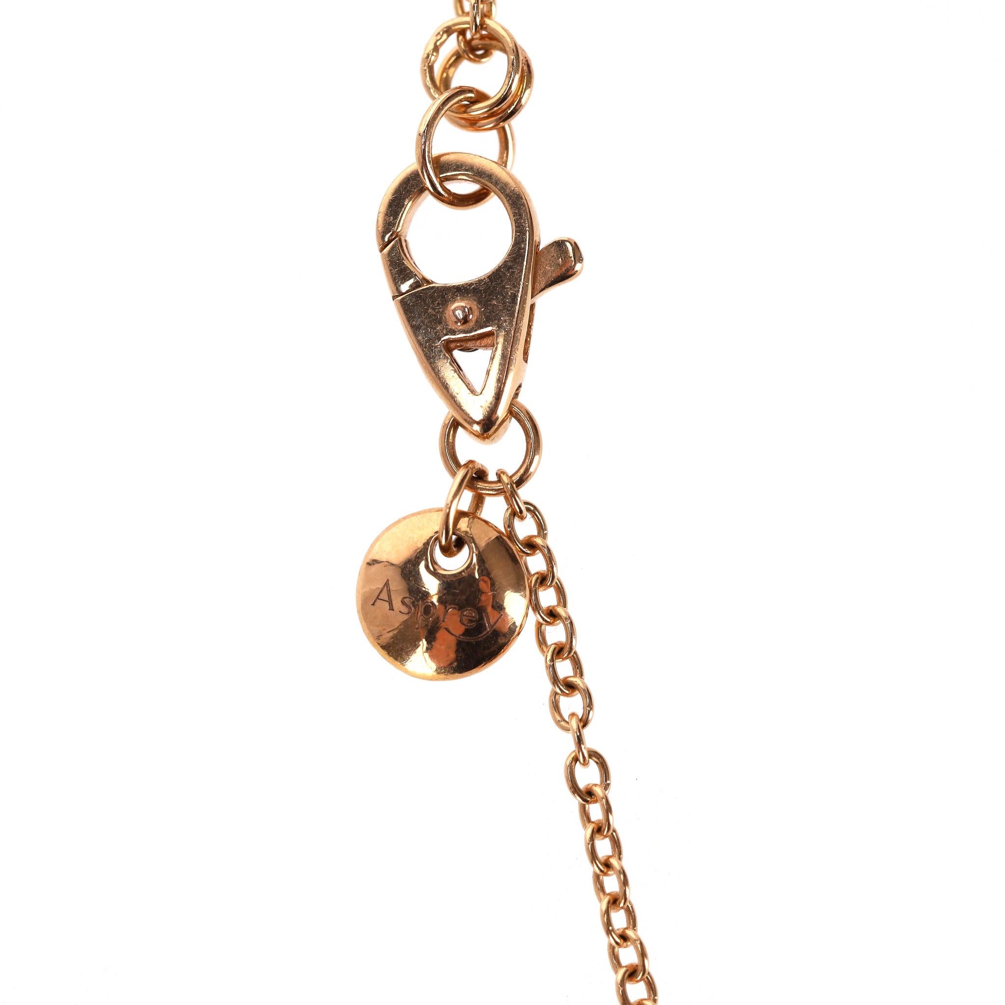 Ciondolo Chaos di Asprey con ametista, kunzite e diamante in oro rosa 18 carati in vendita 4