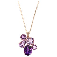 Ciondolo Chaos di Asprey con ametista, kunzite e diamante in oro rosa 18 carati