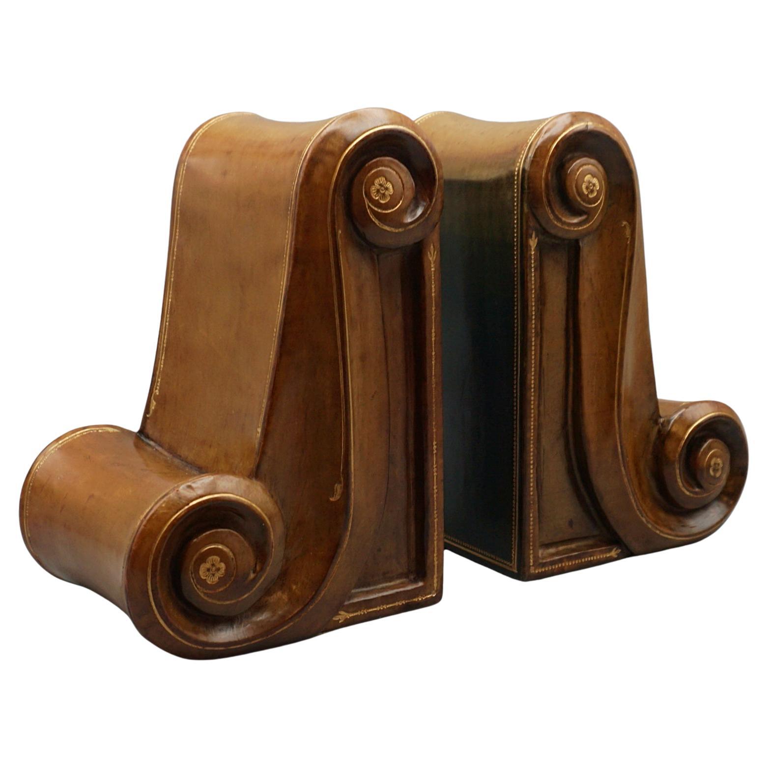 Asprey 
Co Art Deco Carved Wooden Bookends For Sale