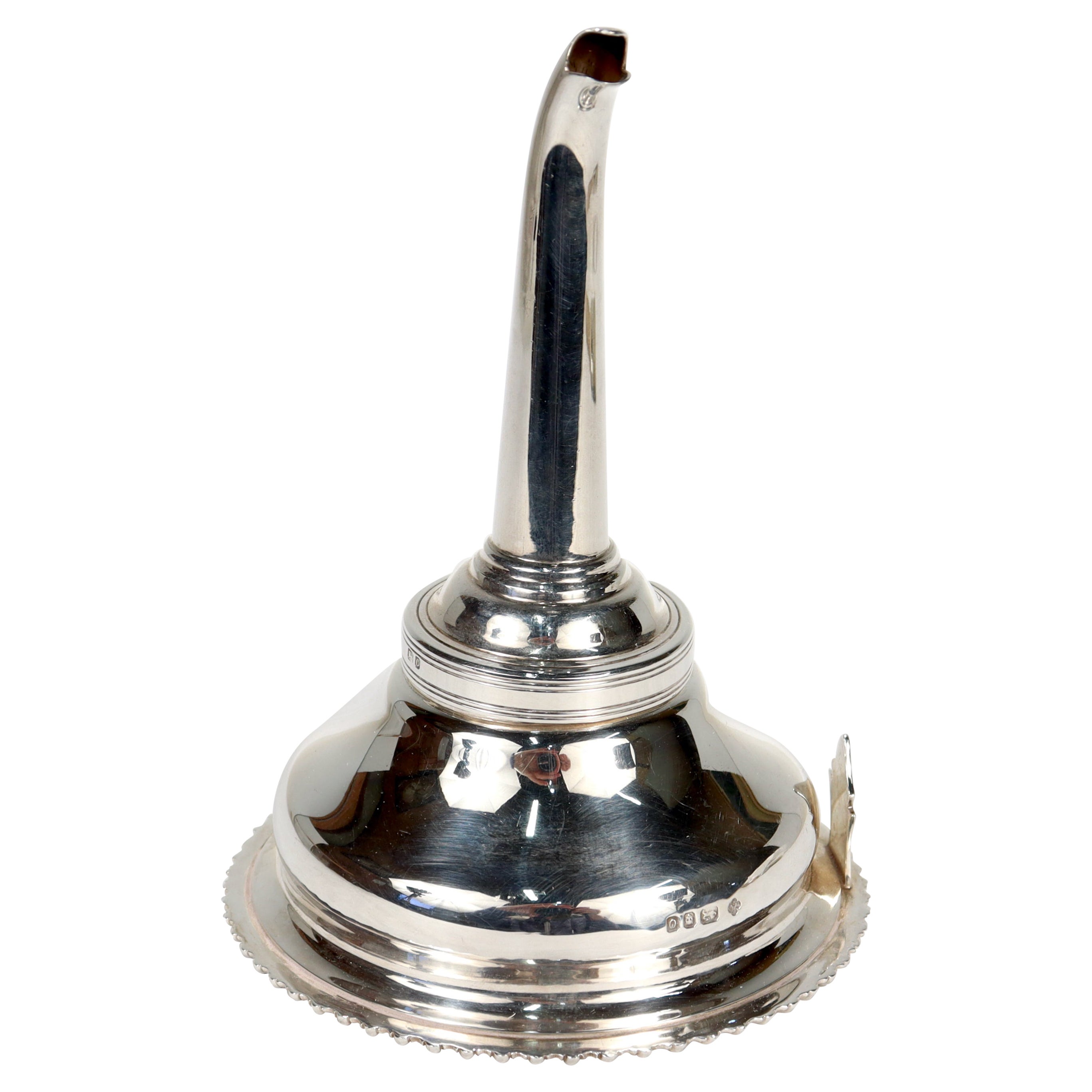 Asprey & Co Georgian Style Sterling Silver Wine Funnel