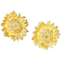 Asprey & Co. London 18 Karat Gold and Diamond Earrings