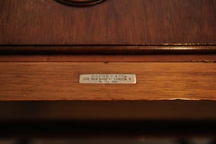 Asprey & Co. London 1920s Mahogany Pop Up Dry Bar Drinks Cabinet and Decanters