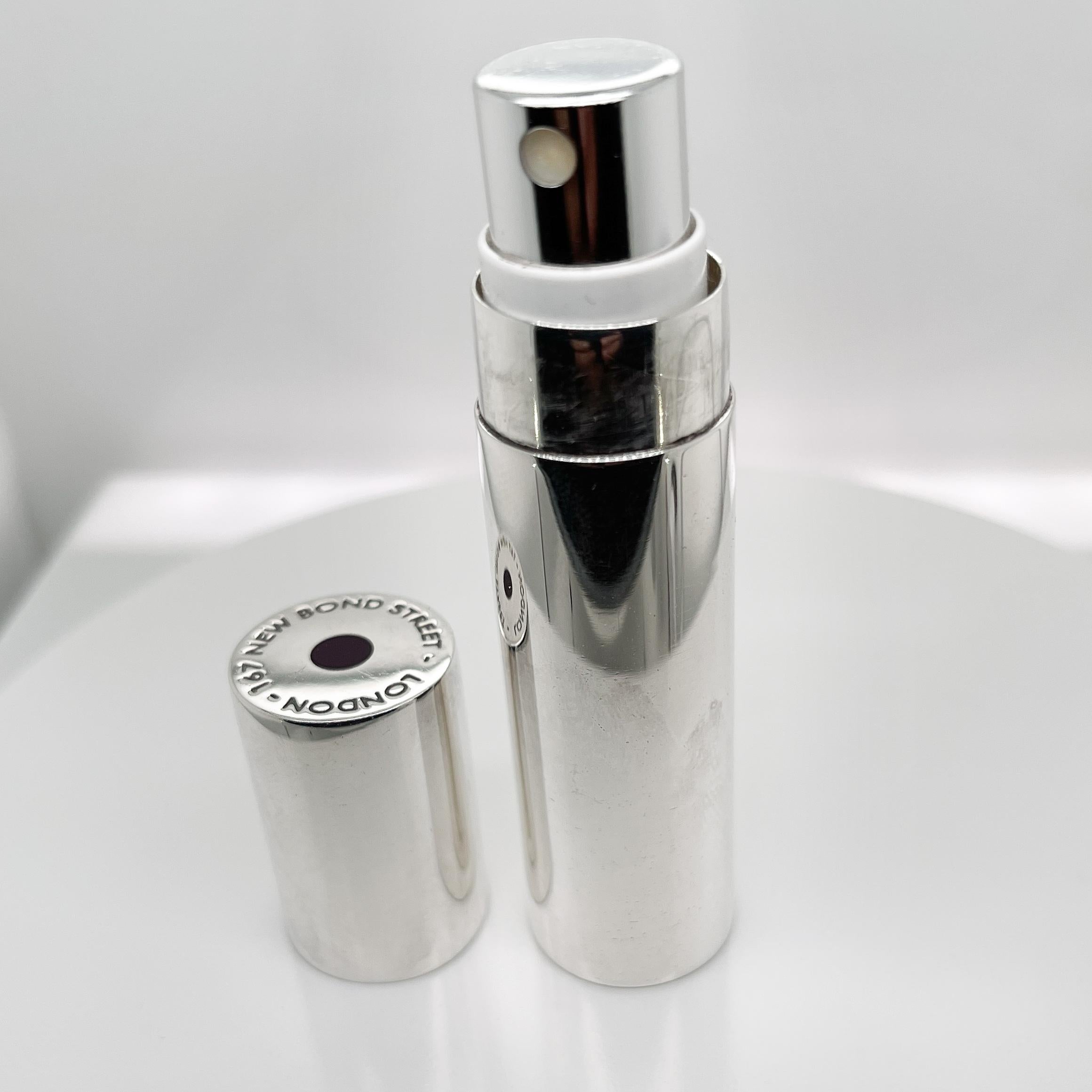 Asprey & Co. Londoner Parfüm- Atomizer & Sterlingsilber-Etui für Damen oder Herren