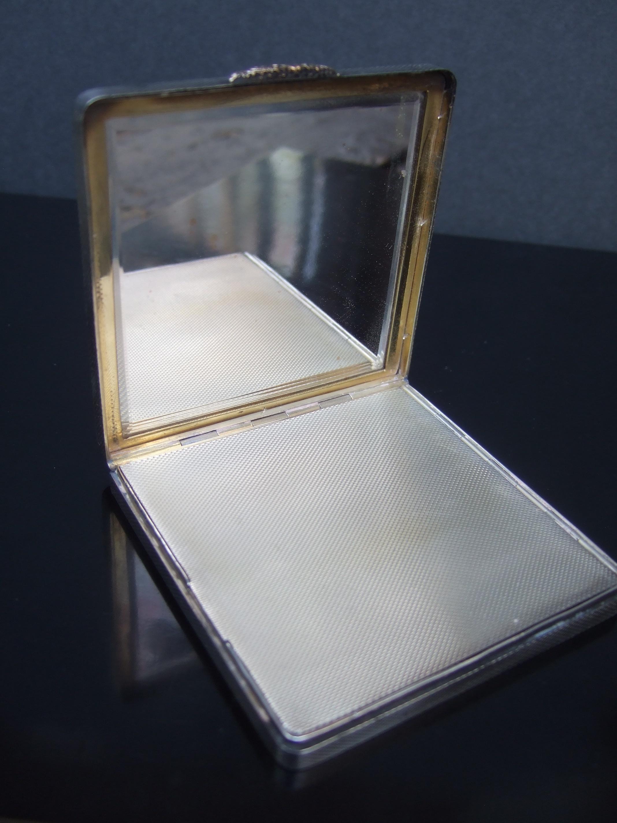 Asprey Co Ltd. Sterling Silver Opulent Art Deco Compact c 1920s For Sale 1