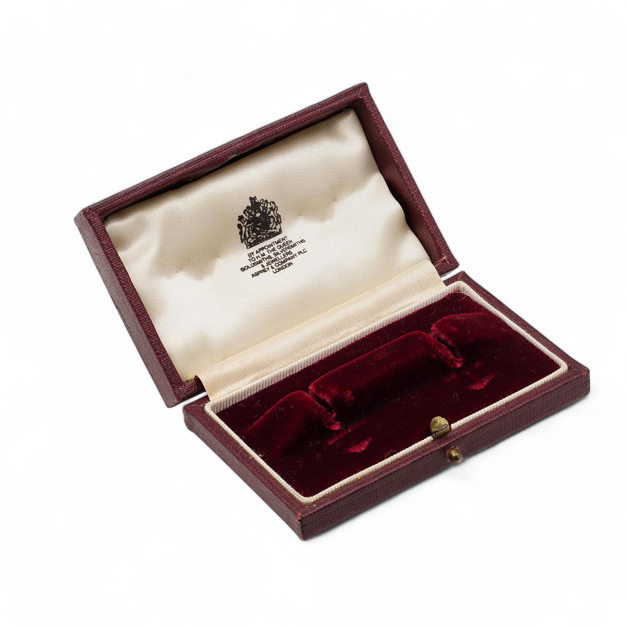 Asprey Manschettenknöpfe Box im Zustand „Gut“ im Angebot in Braintree, GB