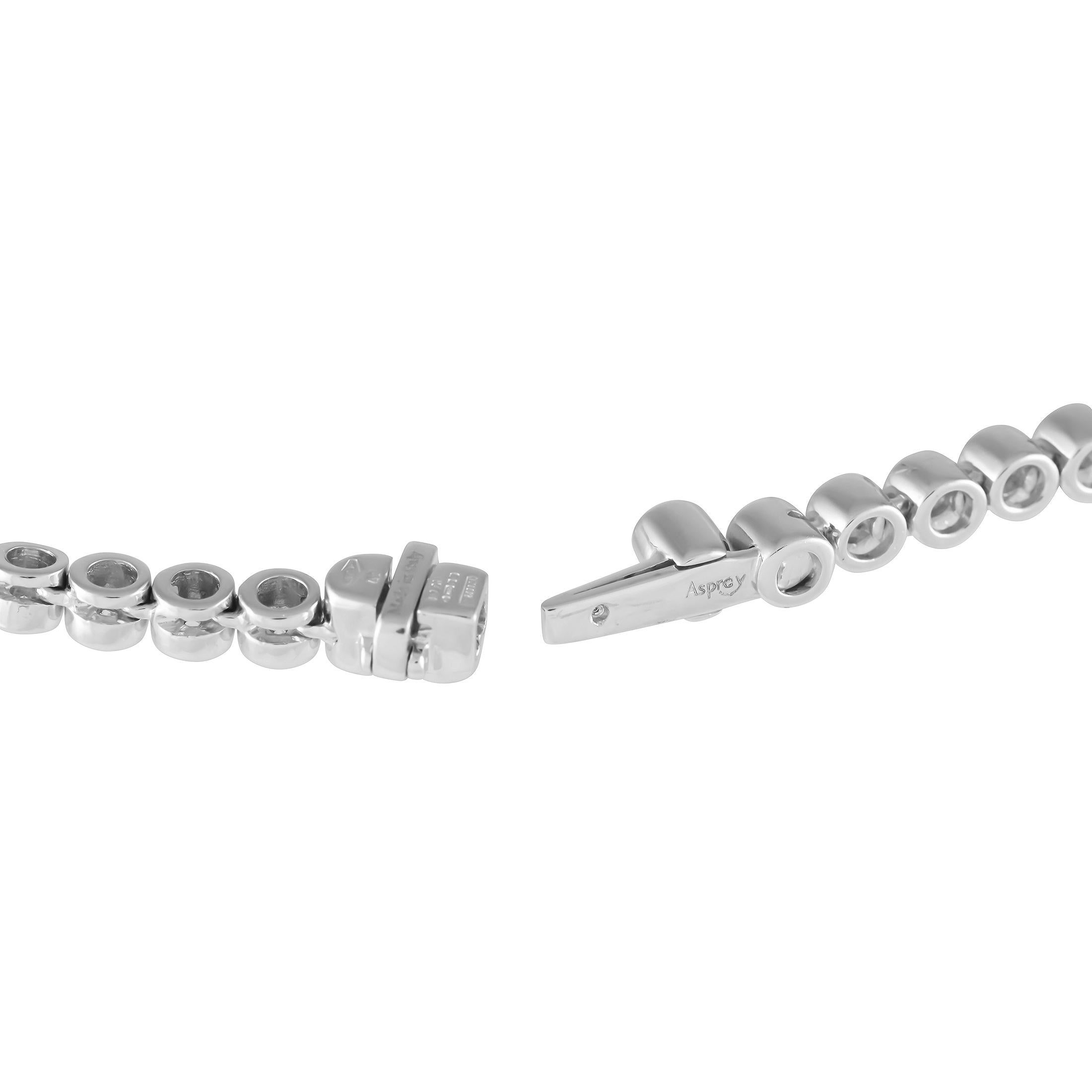 Asprey Daisy 18K White Gold 5.76ct Diamond Necklace AD02-101424 In Excellent Condition For Sale In Southampton, PA