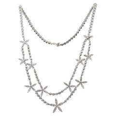 Asprey Gänseblümchen Kollektion Pave Diamant-Blumen-Halskette