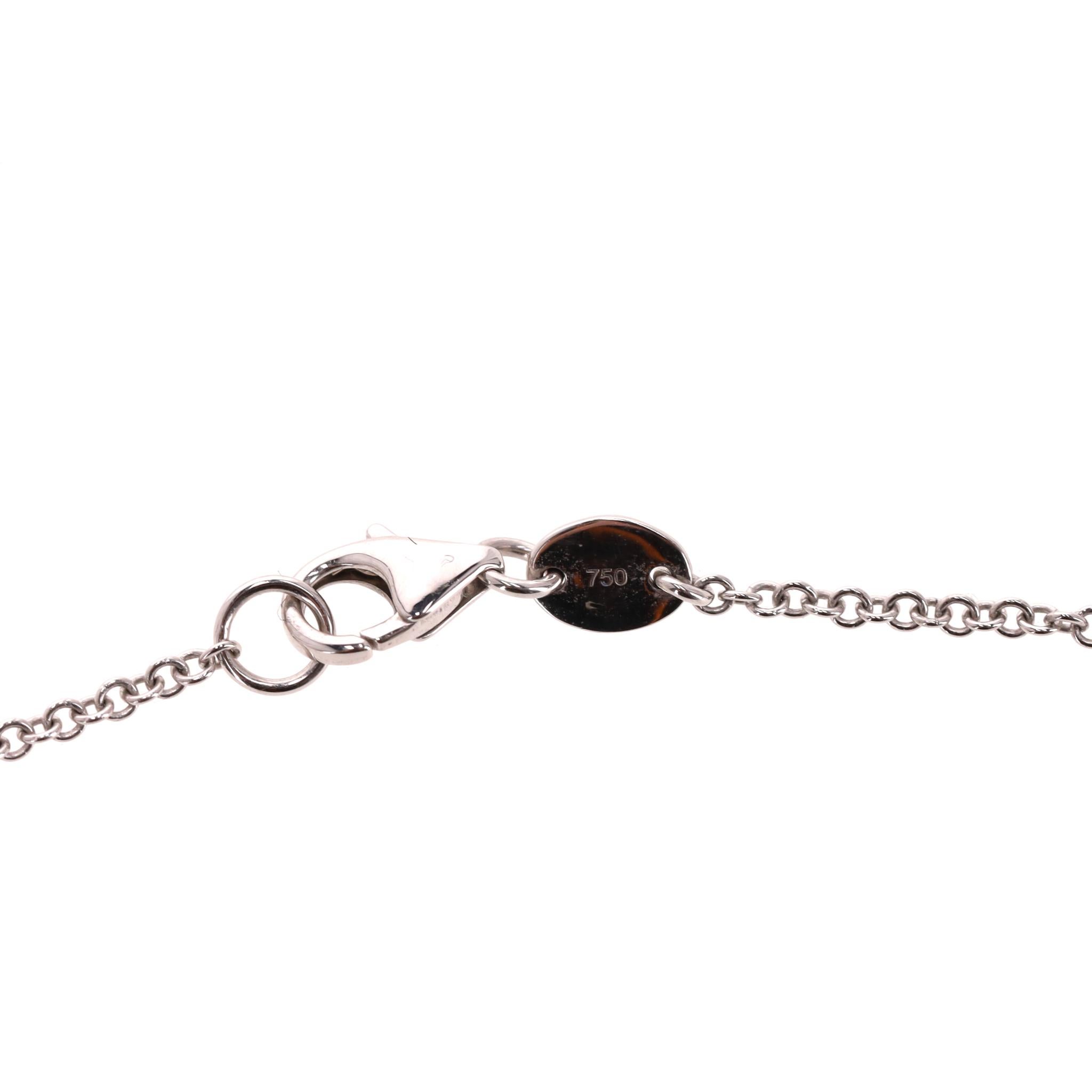 Asprey Gänseblümchen Anhänger in Edelsteinen & Diamant mit 18k Weißgold Halskette im Angebot 4