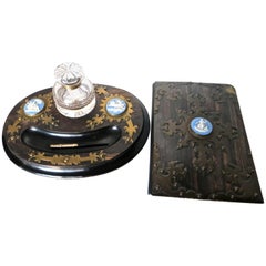 Asprey Desk Set and Document Holder, English, circa 1875