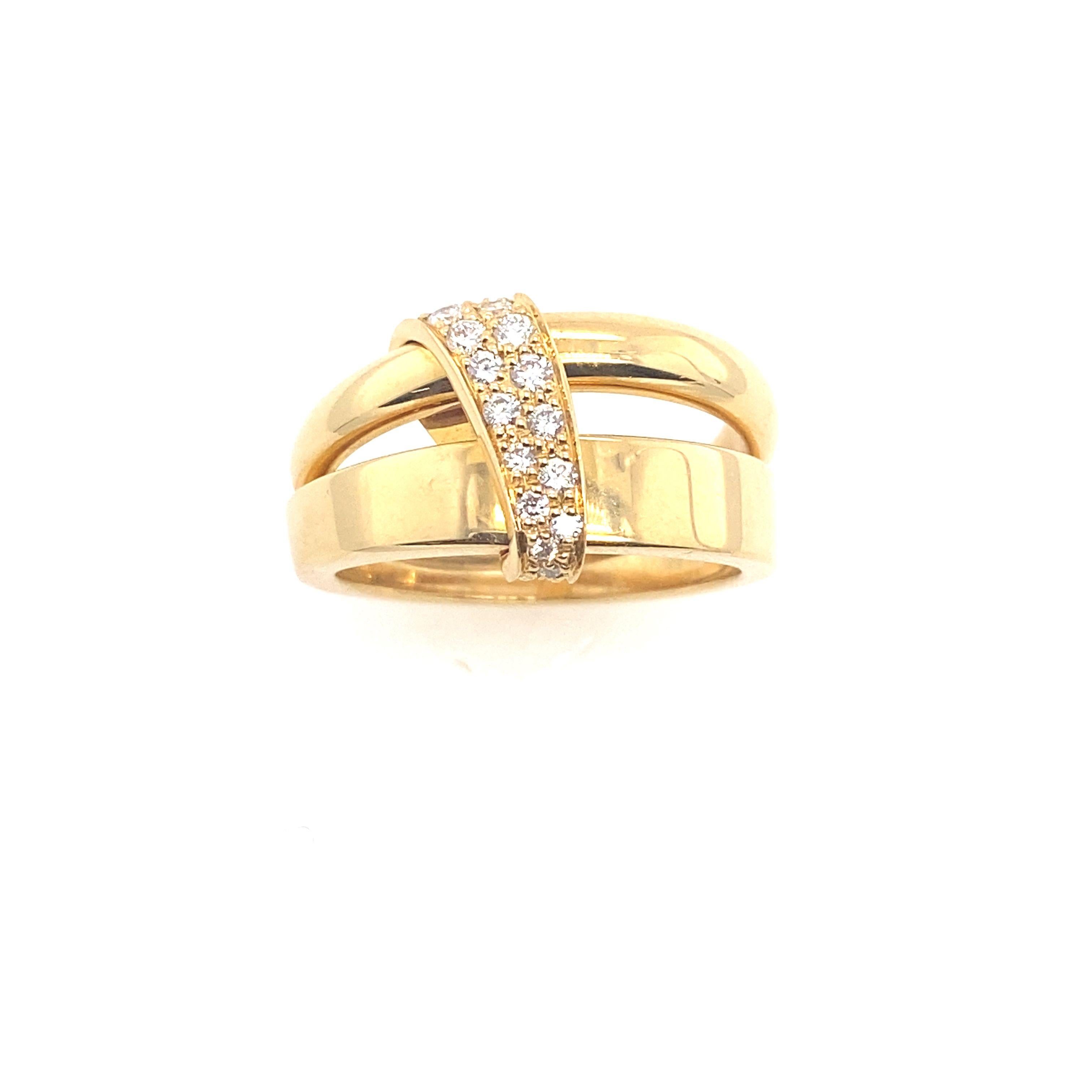 This Asprey Diamond ring is stunning and would make a wonderful gift for someone special.  Covered in 0.65ct of natural round brilliant cut diamonds and crafted from 18ct yellow gold,  this ring will be a treasured possession for many years to
