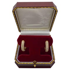 Vintage Asprey Diamond 2.00 Carat Hoop Earrings