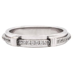 Anillo de eternidad giratorio de diamantes Asprey y oro blanco de 18 quilates
