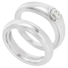 Asprey Diamond Engagement Ring and Matching Band