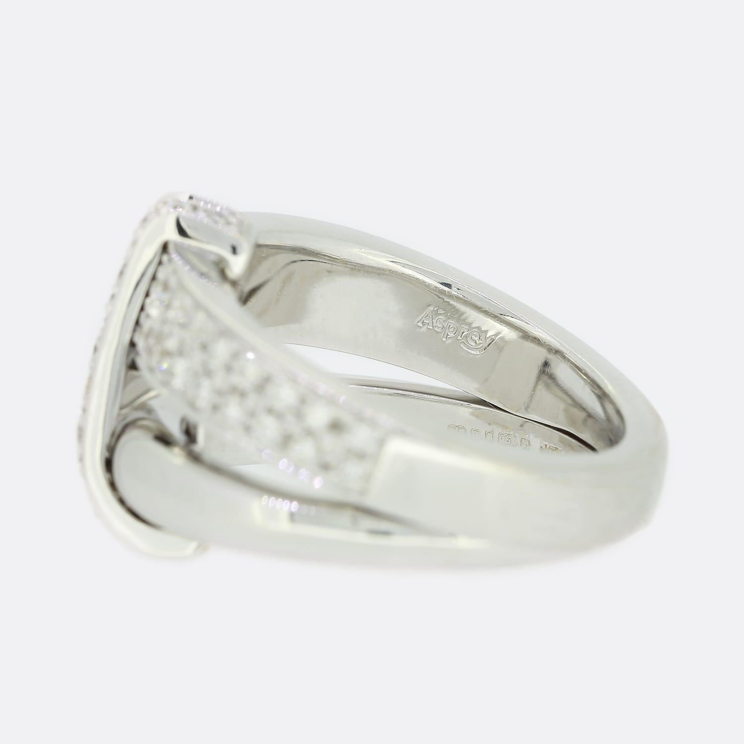 Brilliant Cut Asprey Diamond Ring For Sale