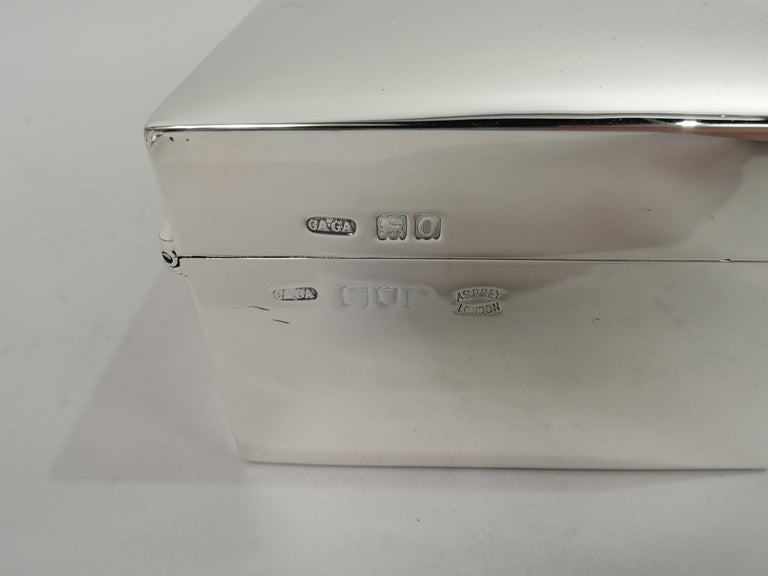 Asprey English Edwardian Modern Sterling Silver Box 1