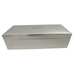 Asprey English Edwardian Modern Sterling Silver Box