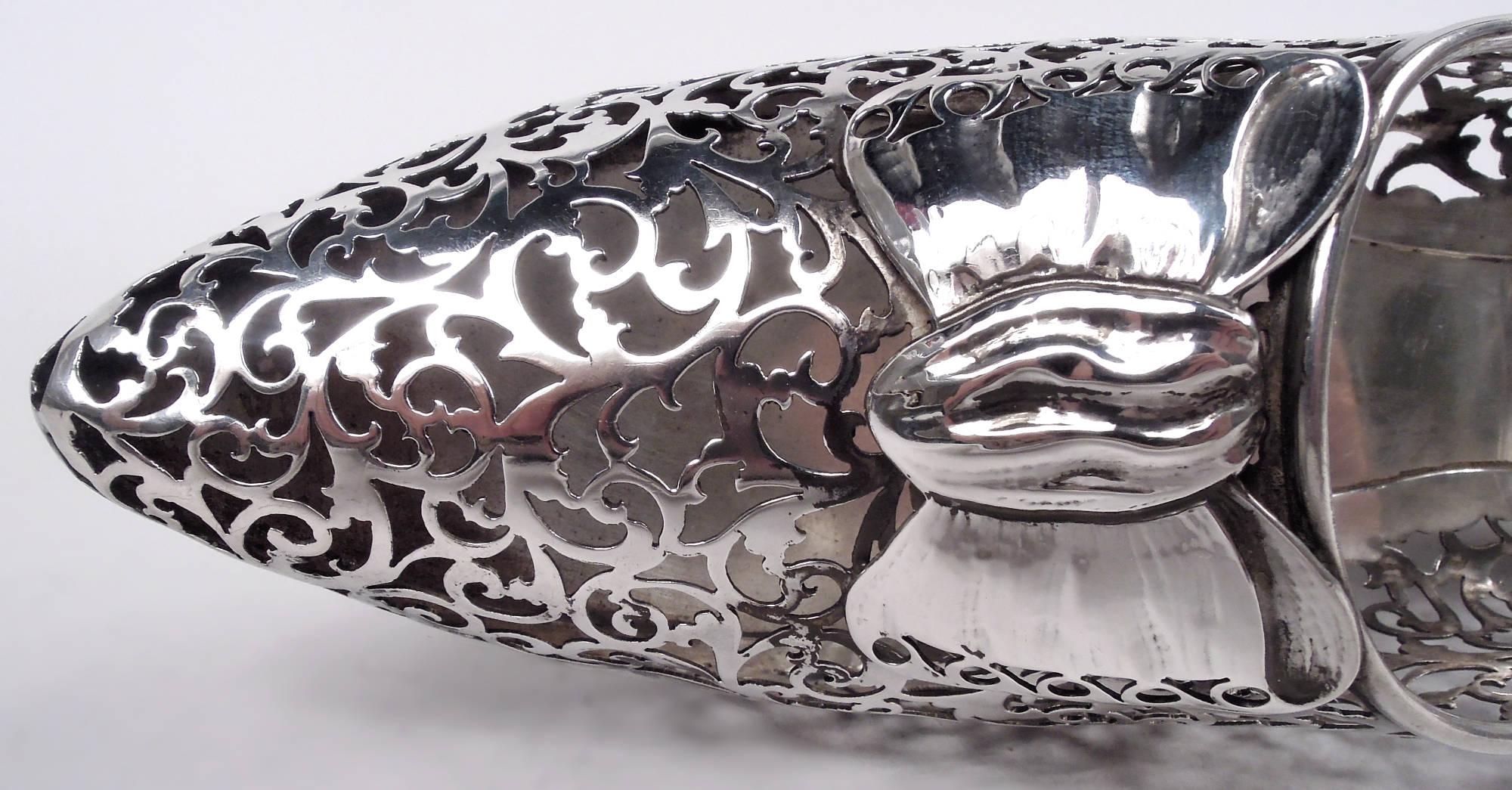 Argento 925 Asprey English Edwardian Sterling Silver Lady’s Shoe Ornament, 1908 in vendita