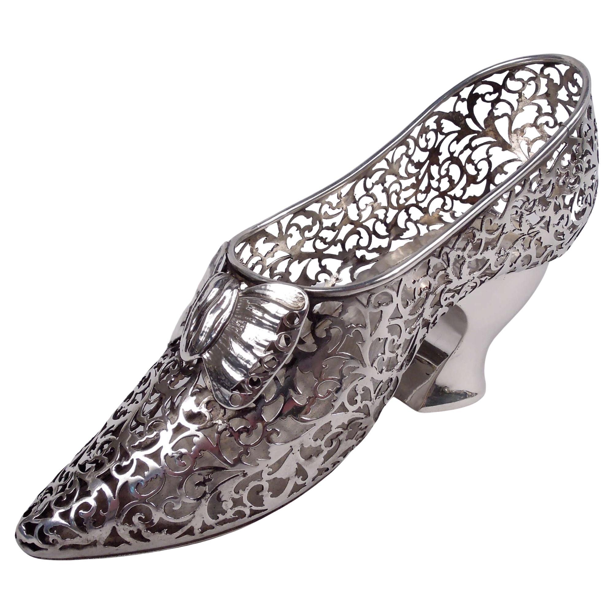 Asprey English Edwardian Sterling Silver Lady’s Shoe Ornament, 1908