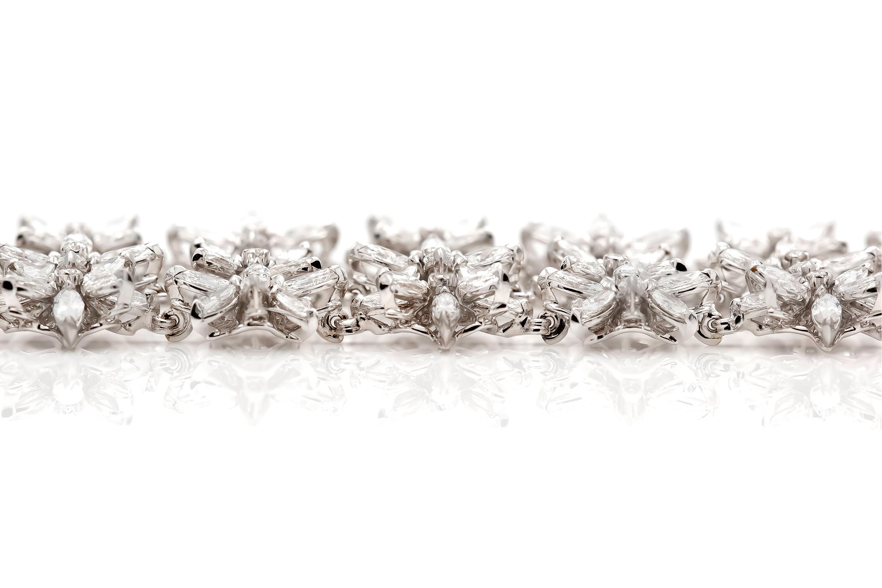 Asprey Flower Diamond Bracelet In Good Condition For Sale In New York, NY