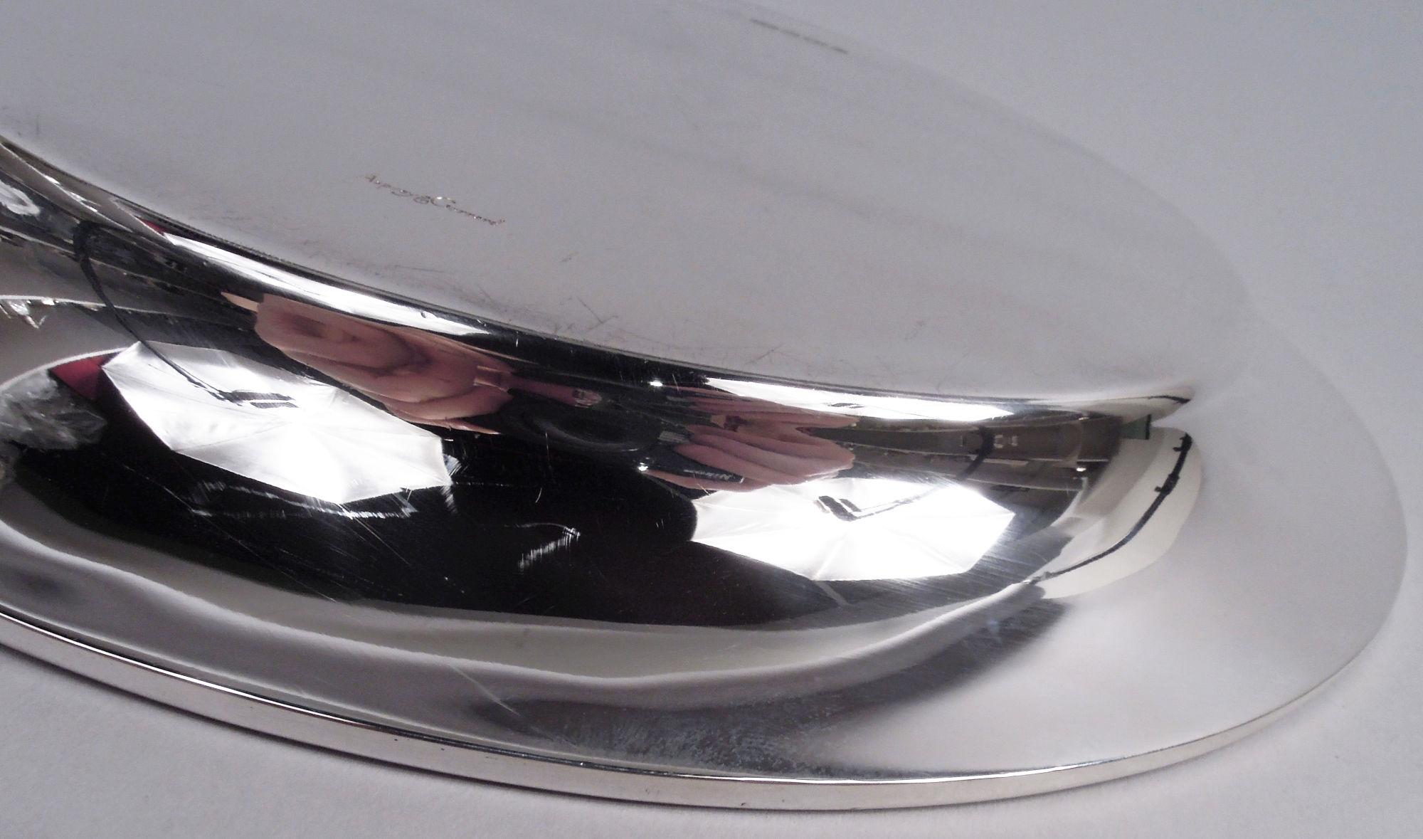 Plateau moderne en argent sterling Asprey & Garrard Bon état - En vente à New York, NY