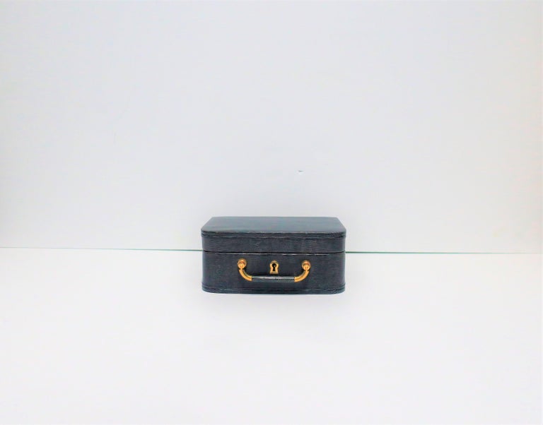 Asprey Gold Brass and Blue Leather Jewelry Box at 1stDibs asprey