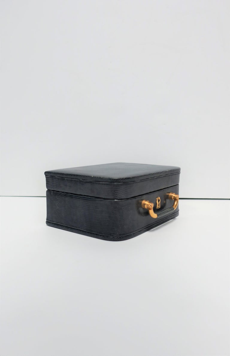 Asprey Gold Brass and Blue Leather Jewelry Box at 1stDibs asprey