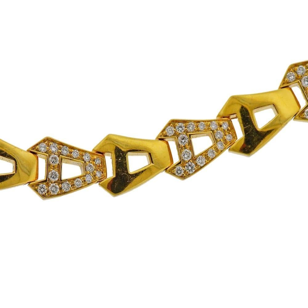18k gold Asprey  necklace with diamonds approx. 3.15ctw. . Measures - 16.5