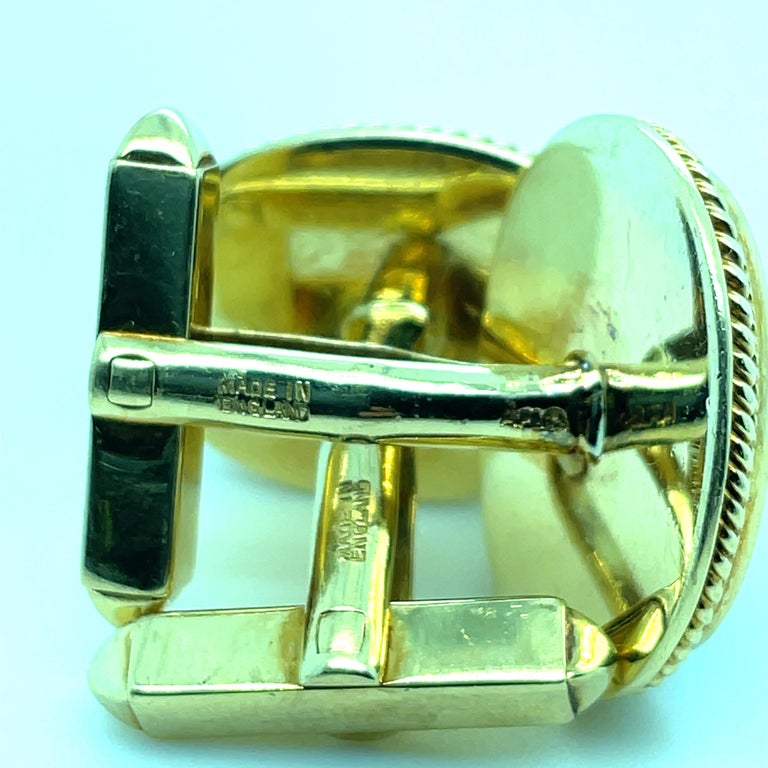 Women's or Men's Asprey Gold Horse Cufflinks For Sale