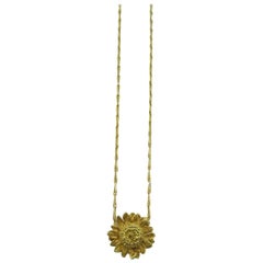 Asprey Gold Sunflower Necklace